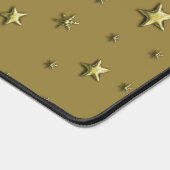 Golden Shiny Stars auf dunklem goldfarbenem Hinter Schreibtischunterlage (Ecke)