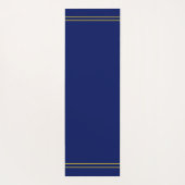 Golden Ship Wheel in Lotus auf Navy Blue Yogamatte (Rückseite)