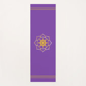 Golden Ship Wheel in Lotus auf Violet Yogamatte (Vorderseite)