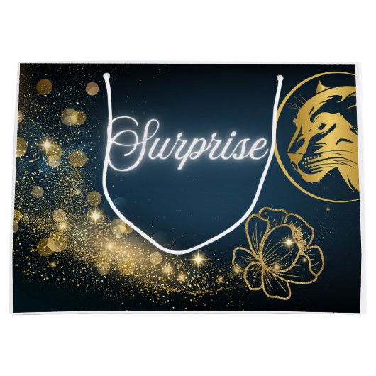 Golden Shooting Star Überraschung Große Geschenktüte (Vorderseite)