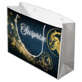 Golden Shooting Star Überraschung Große Geschenktüte (Rückseite Schrägansicht)