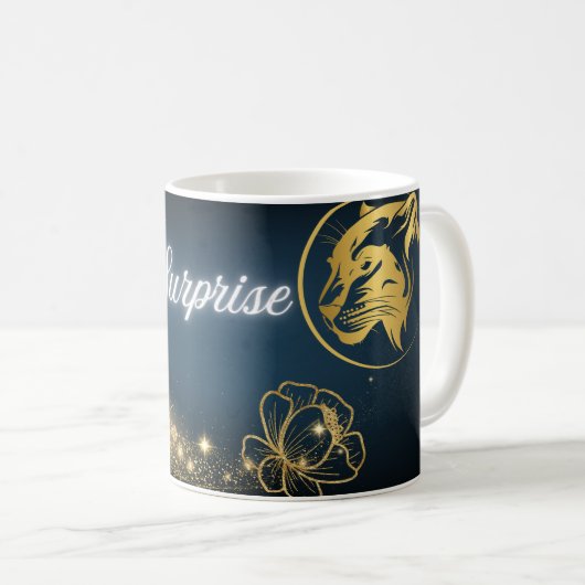 Golden Shooting Star Überraschung Kaffeetasse (VorderseiteRechts)