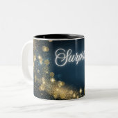 Golden Shooting Star Überraschung Zweifarbige Tasse (Vorderseite Links)
