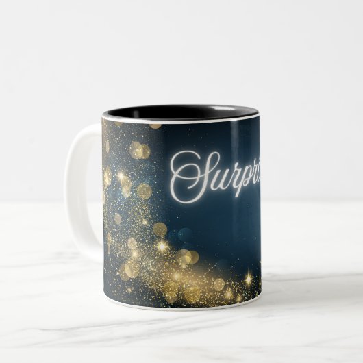 Golden Shooting Star Überraschung Zweifarbige Tasse (Vorderseite Links)