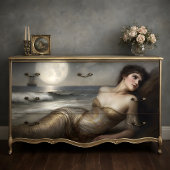 Golden Shoreline Mermaid Decoupage Seidenpapier