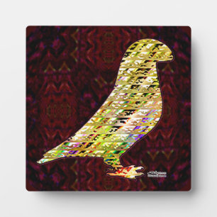 Golden Show Racer Pigeon Fotoplatte