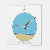 Golden Shows, Georgia Sea Gull über Beach Keramikornament (Links)