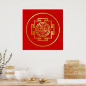 Golden Shree Yantra Poster (Küche)