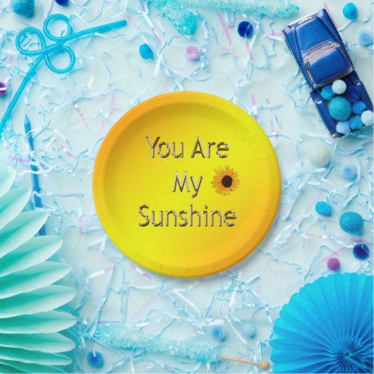 Golden Sie sind mein Sonnenschein, Party Paper Tel Pappteller (Party)