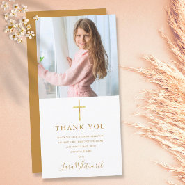 Golden Signature Foto Erste Heilige Kommune Dankeskarte