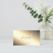 Golden Silber glänzende Diamanten-Initialen Visitenkarte (Stehend Vorderseite)