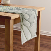 Golden Silver Blume Fantasy abstraktes Fraktal Kun Kurzer Tischläufer (Beispiel)