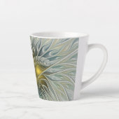 Golden Silver Blume Fantasy Abstraktes Fraktal Kun Milchtasse (Rechts)