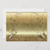 Golden Silvester Hochzeit Einladungen (Rückseite)