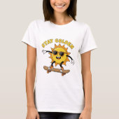 Golden Skateboarding Sun T - Shirt - Retro Cool (Vorderseite)