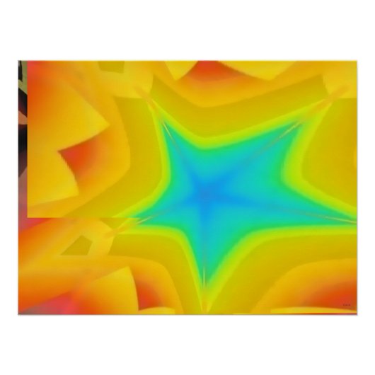 Golden Skies - Ken Gage Abstrakte Kunst Poster (Vorderseite)