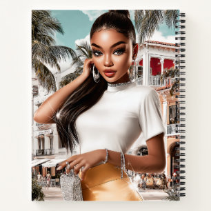 Golden Skirt Glam Girl Spiralblock Notizblock