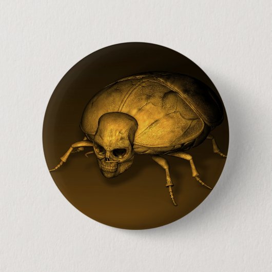 Golden Skull Bug Button (Vorderseite)