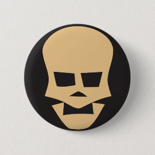 Golden skull button