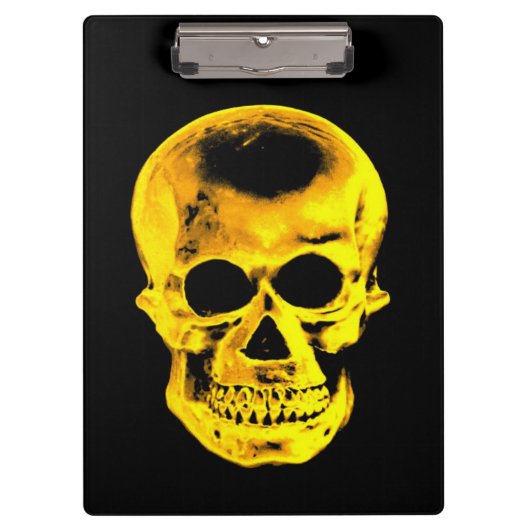 Golden Skull Clipboard Klemmbrett (Vorderseite)