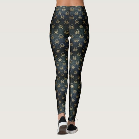 Golden Skull & Crossbones Leggings (Rückseite)