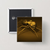 Golden Skull Fly Button (Vorne & Hinten)