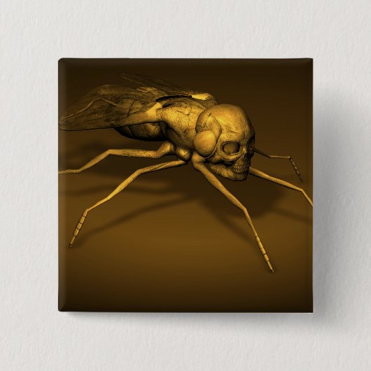 Golden Skull Fly Button (Vorderseite)