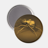 Golden Skull Fly Magnet (Vorderseite/Rückseite)