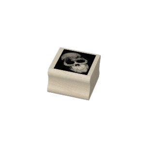 Golden Skull Halloween-Party Gummistempel