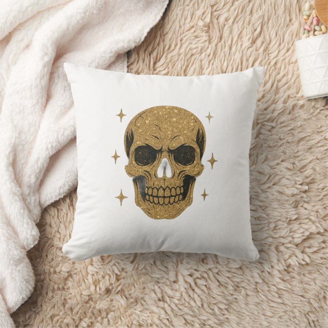 Golden Skull Kissen (Decke)