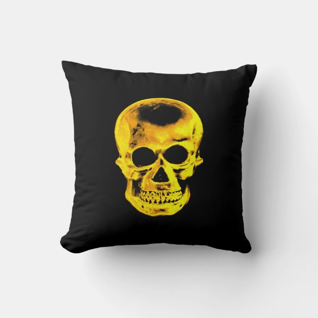 Golden Skull Pillow Kissen (Vorderseite)