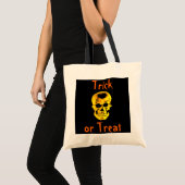 Golden Skull Trick oder Treat Bag Tragetasche (Vorderseite (Produkt))