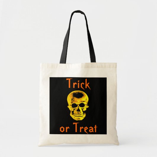 Golden Skull Trick oder Treat Bag Tragetasche (Vorne)