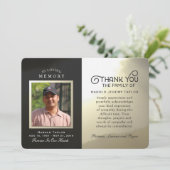 Golden Sky Custom Foto in Memory dank Karte (Stehend Vorderseite)