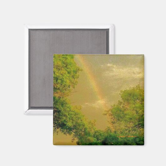 Golden Sky Rainbow Magnet (Vorderseite/Rückseite)