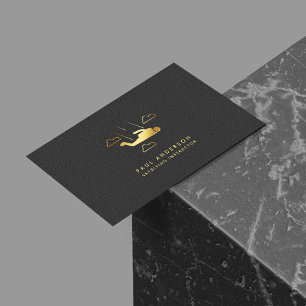 Golden Skydiving Instructor Elegante Logo Monogram Visitenkarte