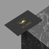 Golden Skydiving Instructor Elegante Logo Monogram Visitenkarte