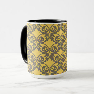 Golden Smoke Damask Bows Tasse