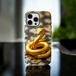 Golden Snake Scale iPhone 16 Pro Max Hülle