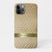 Golden Snakeskin Digital Leather Gold Metall Case-Mate iPhone Hülle (Rückseite)