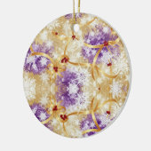 Golden Snowfall Ribbon — Elegant Christmas Design Keramik Ornament (Links)