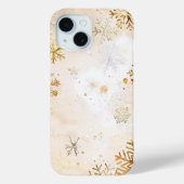 Golden Snowflake Bliss Phone Case (Rückseite)