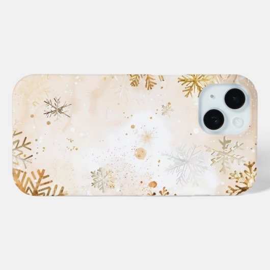 Golden Snowflake Bliss Phone Case (Rückseite (Horizontal))