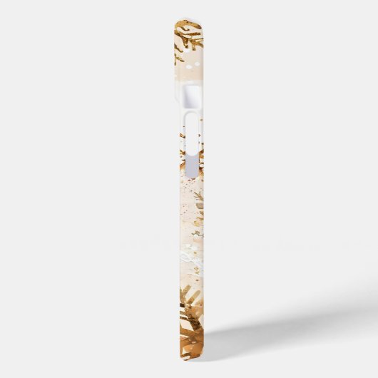 Golden Snowflake Bliss Phone Case (Rückseite / Links)