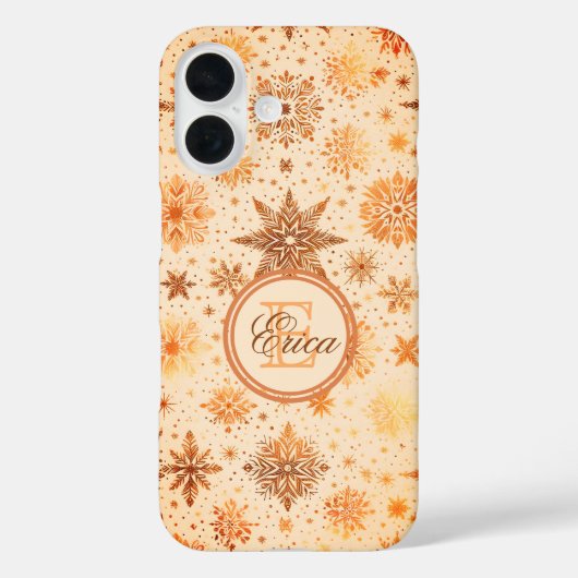 Golden Snowflake Case-Mate iPhone Hülle (Rückseite)