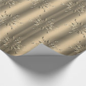 Golden Snowflake Elegante Geschenkpapier (Ecke)