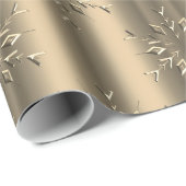 Golden Snowflake Elegante Geschenkpapier (Rolleneckpunkt)