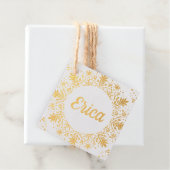 Golden Snowflake Geschenkanhänger (Mit Box)