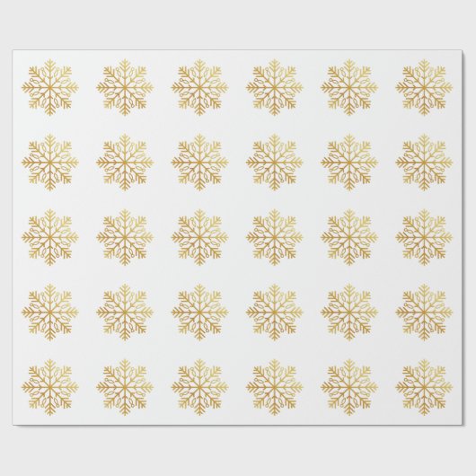 Golden Snowflake Geschenkpapier (Flach)