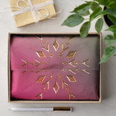 Golden Snowflake Luxe Weihnachtsgradient Seidenpapier (Geschenk)